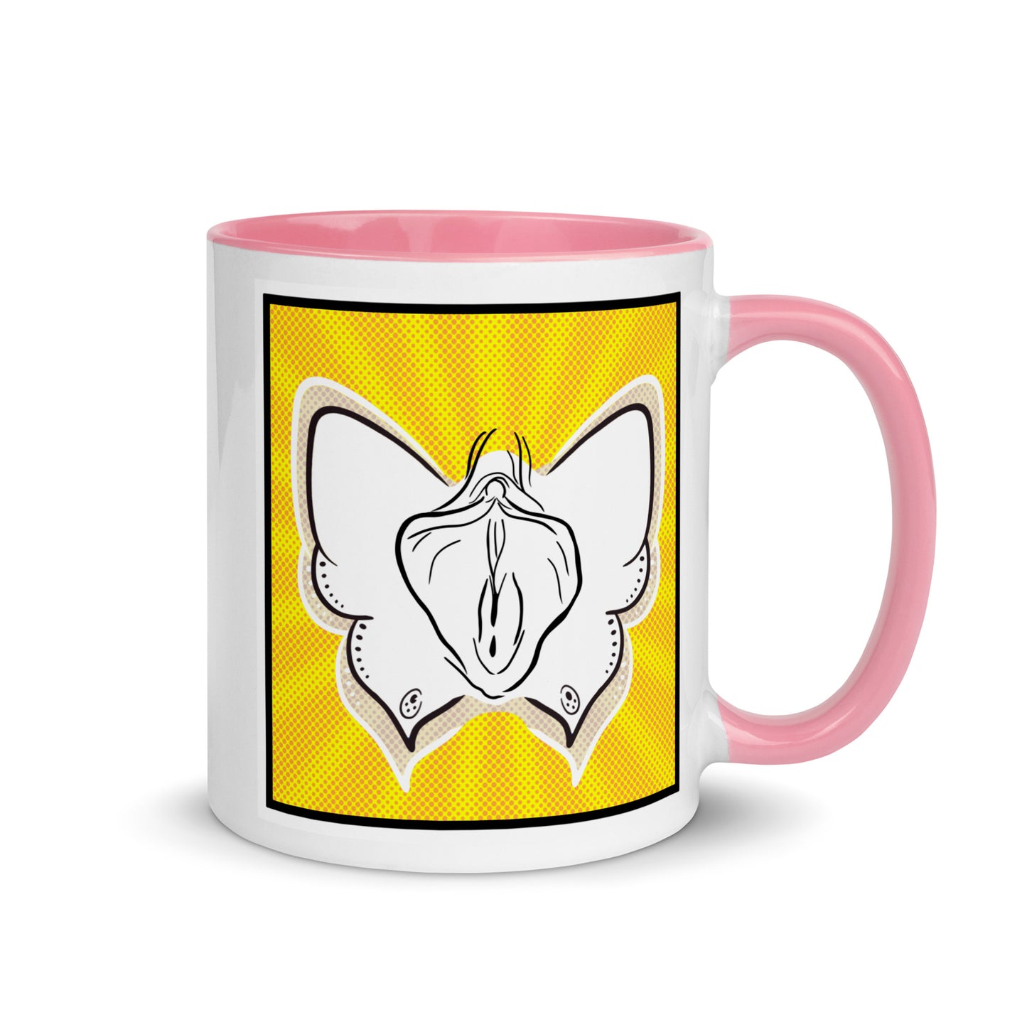 Tasse YoniPopArt #9 mit farbiger Innenseite