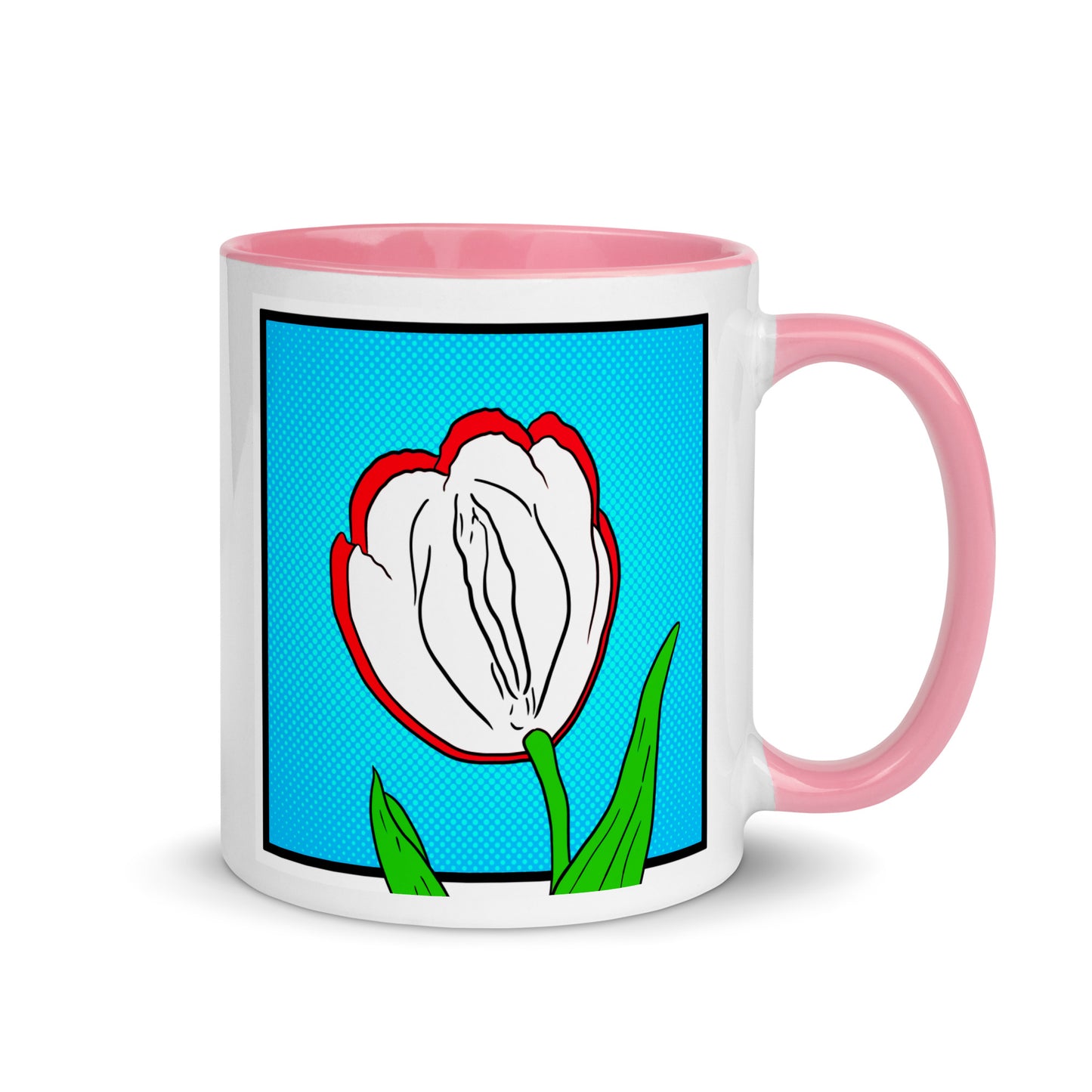 Tasse YoniPopArt #8 mit farbiger Innenseite