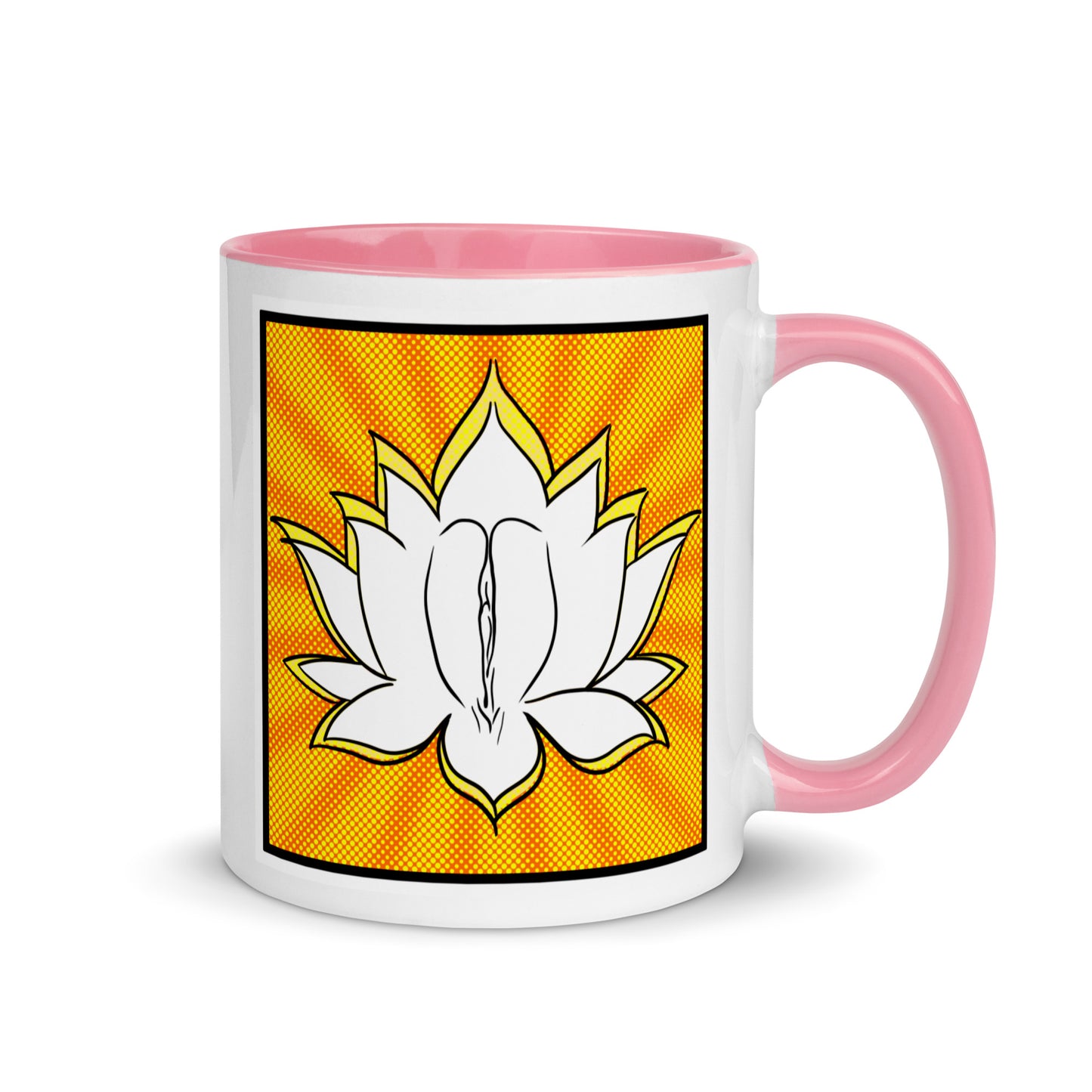 Tasse YoniPopArt #5 mit farbiger Innenseite