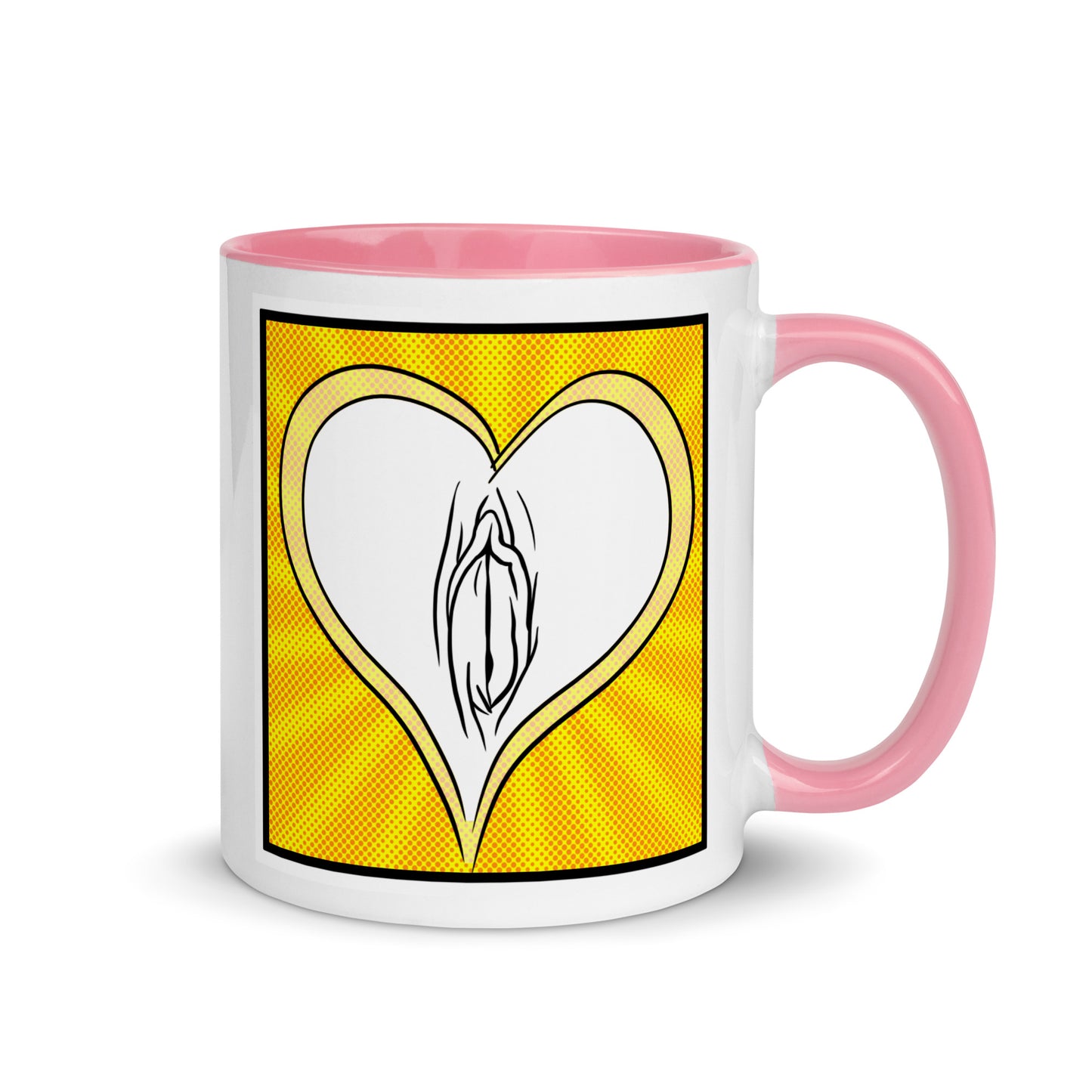 Tasse YoniPopArt #4 mit farbiger Innenseite