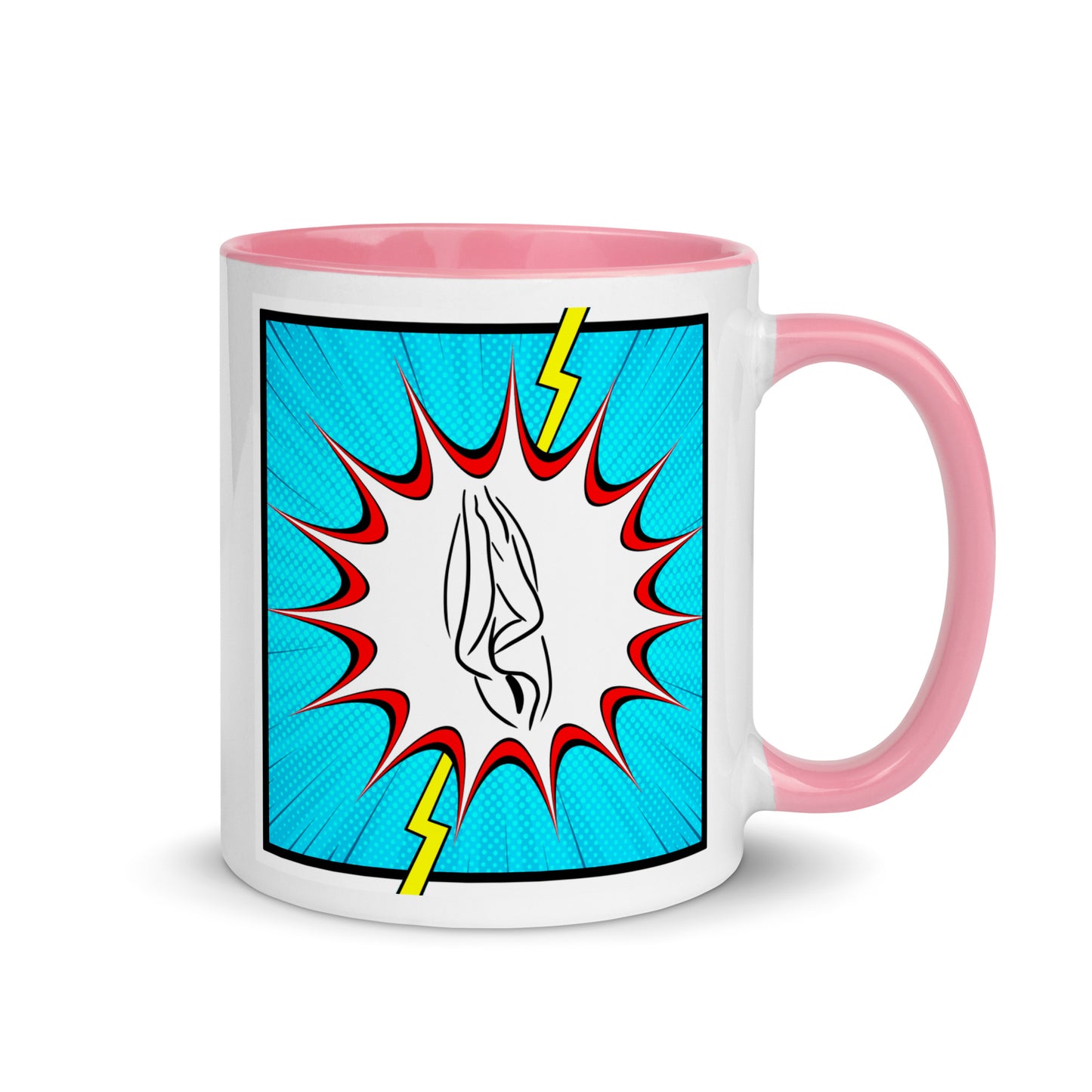 Tasse YoniPopArt "Flashed" mit farbiger Innenseite