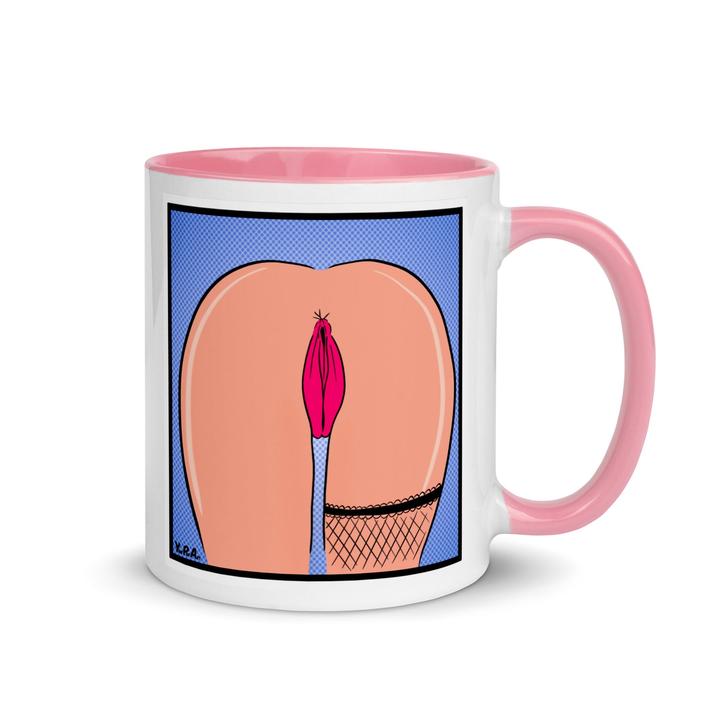 Tasse YoniPopArt "Butt" mit farbiger Innenseite