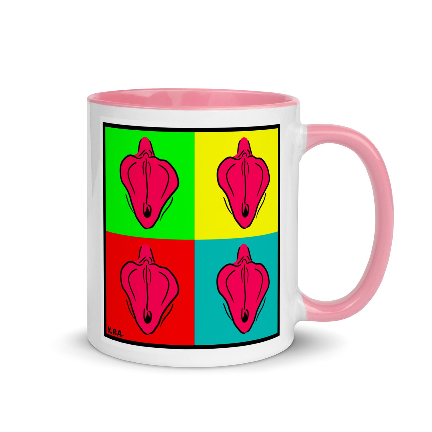 Tasse YoniPopArt "Collection #1" mit farbiger Innenseite