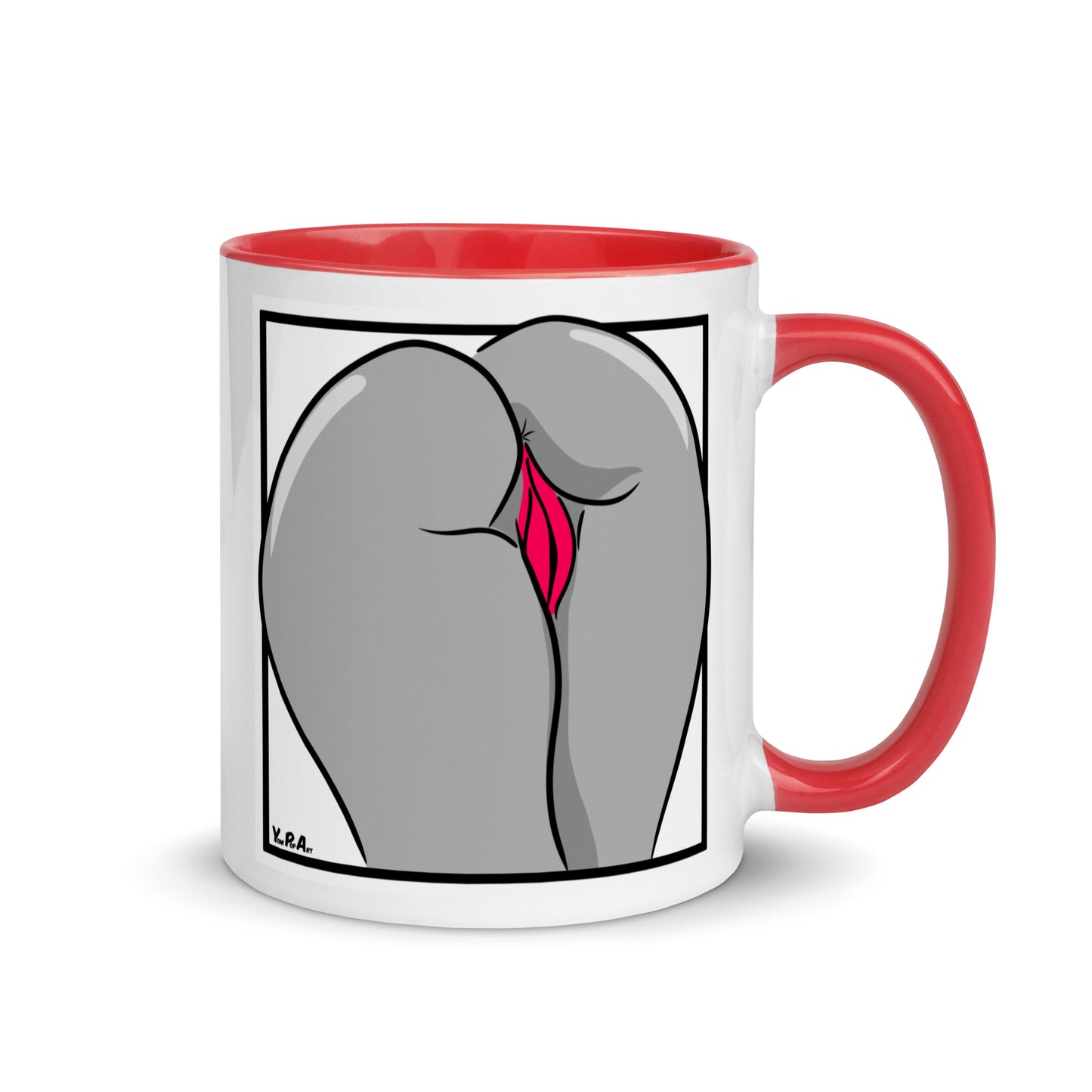 Tasse mit Backside in Schwarz-Weiss-Pink
