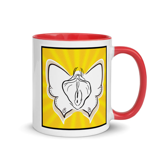Tasse YoniPopArt #9 mit farbiger Innenseite