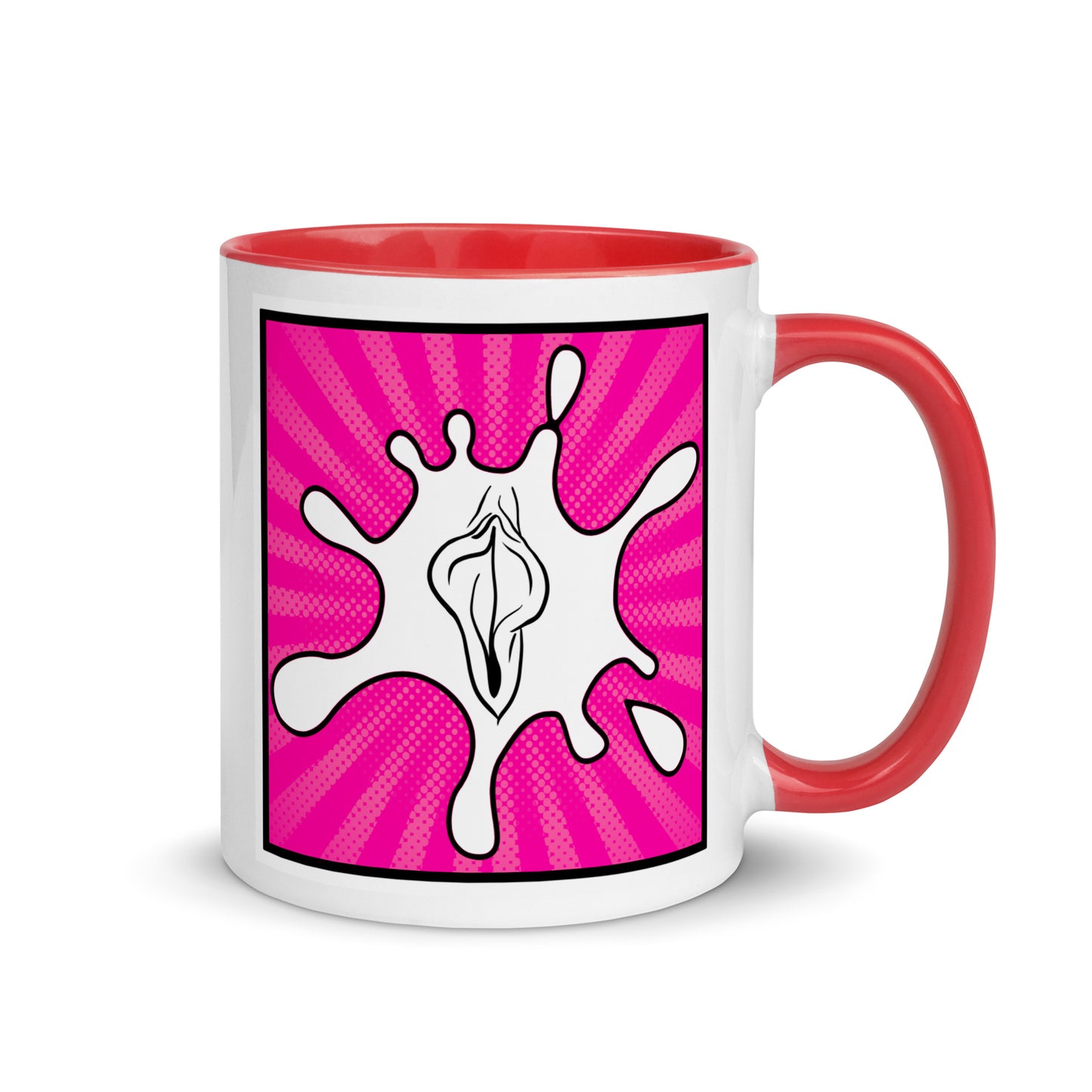 Tasse YoniPopArt #7 mit farbiger Innenseite