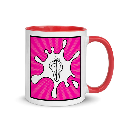 Tasse YoniPopArt #7 mit farbiger Innenseite