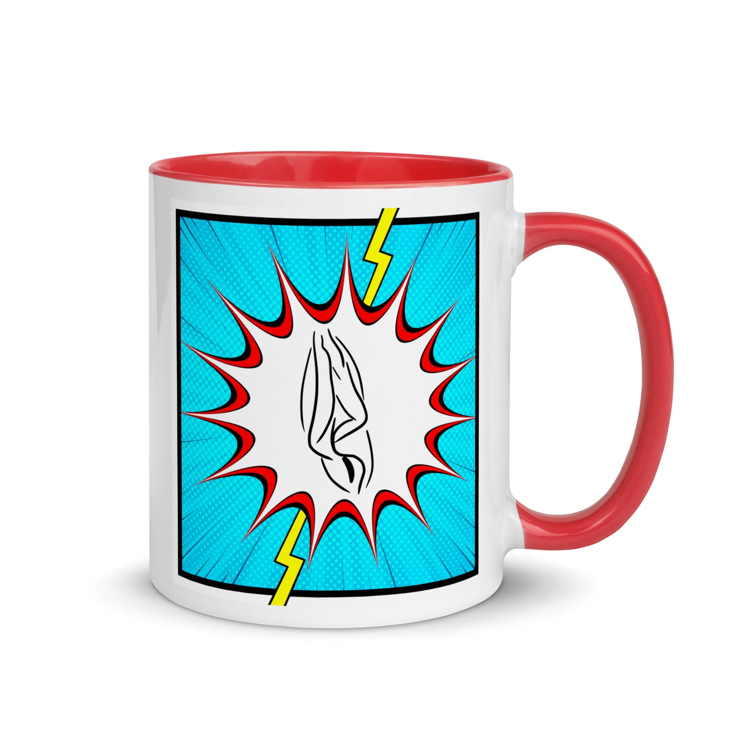 Tasse YoniPopArt "Flashed" mit farbiger Innenseite