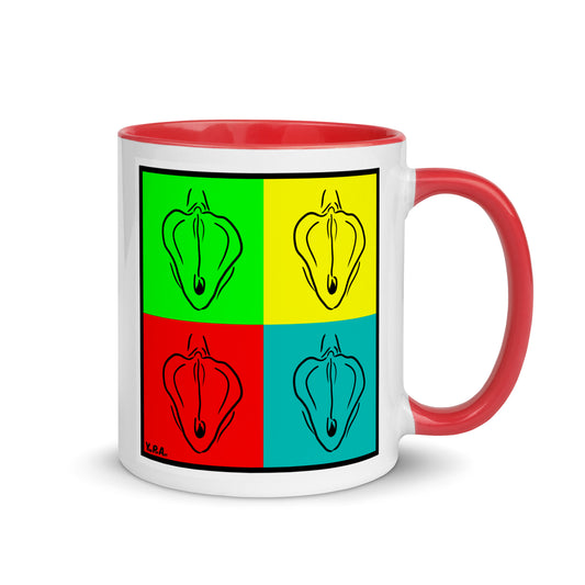 Tasse YoniPopArt "Collection #2" mit farbiger Innenseite