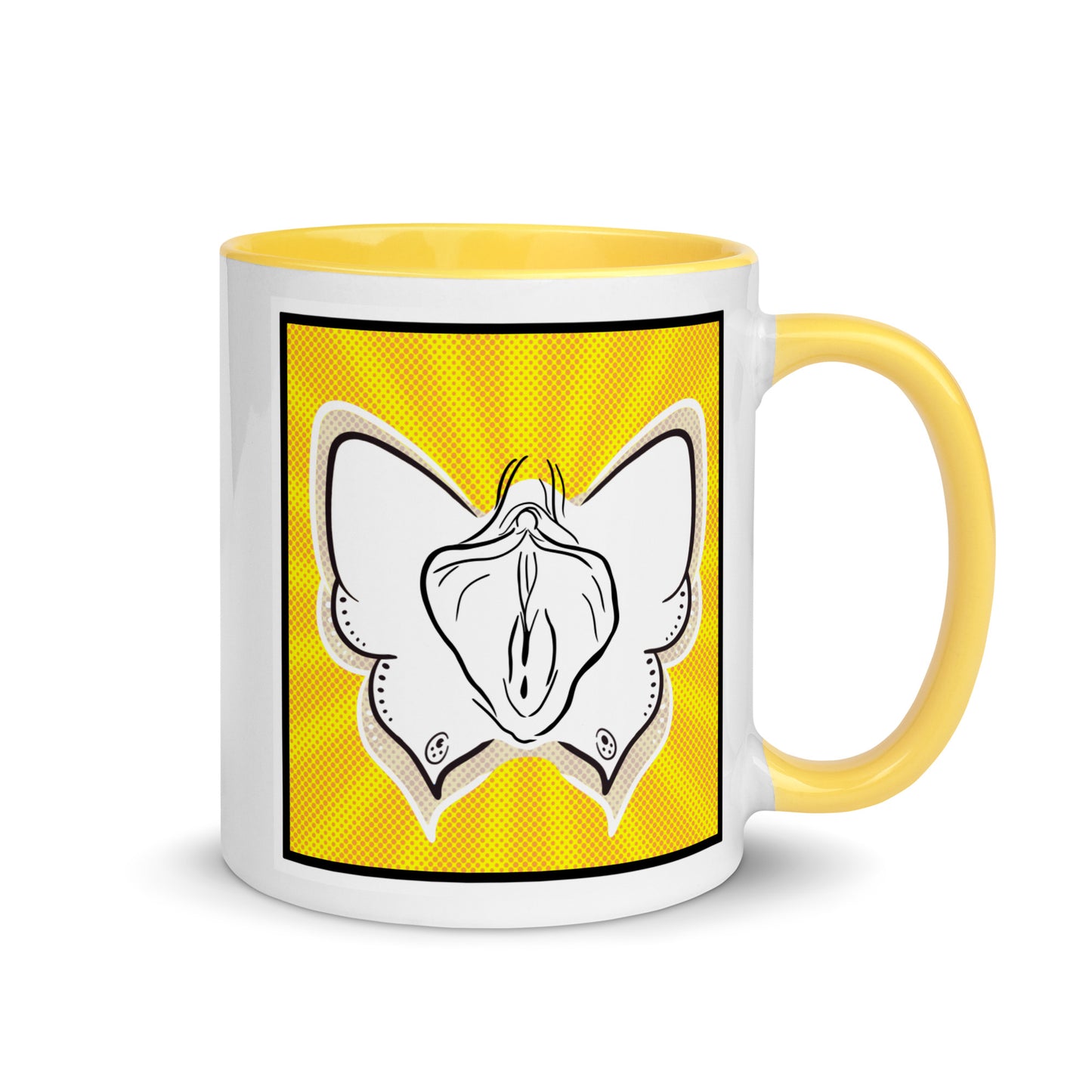 Tasse YoniPopArt #9 mit farbiger Innenseite