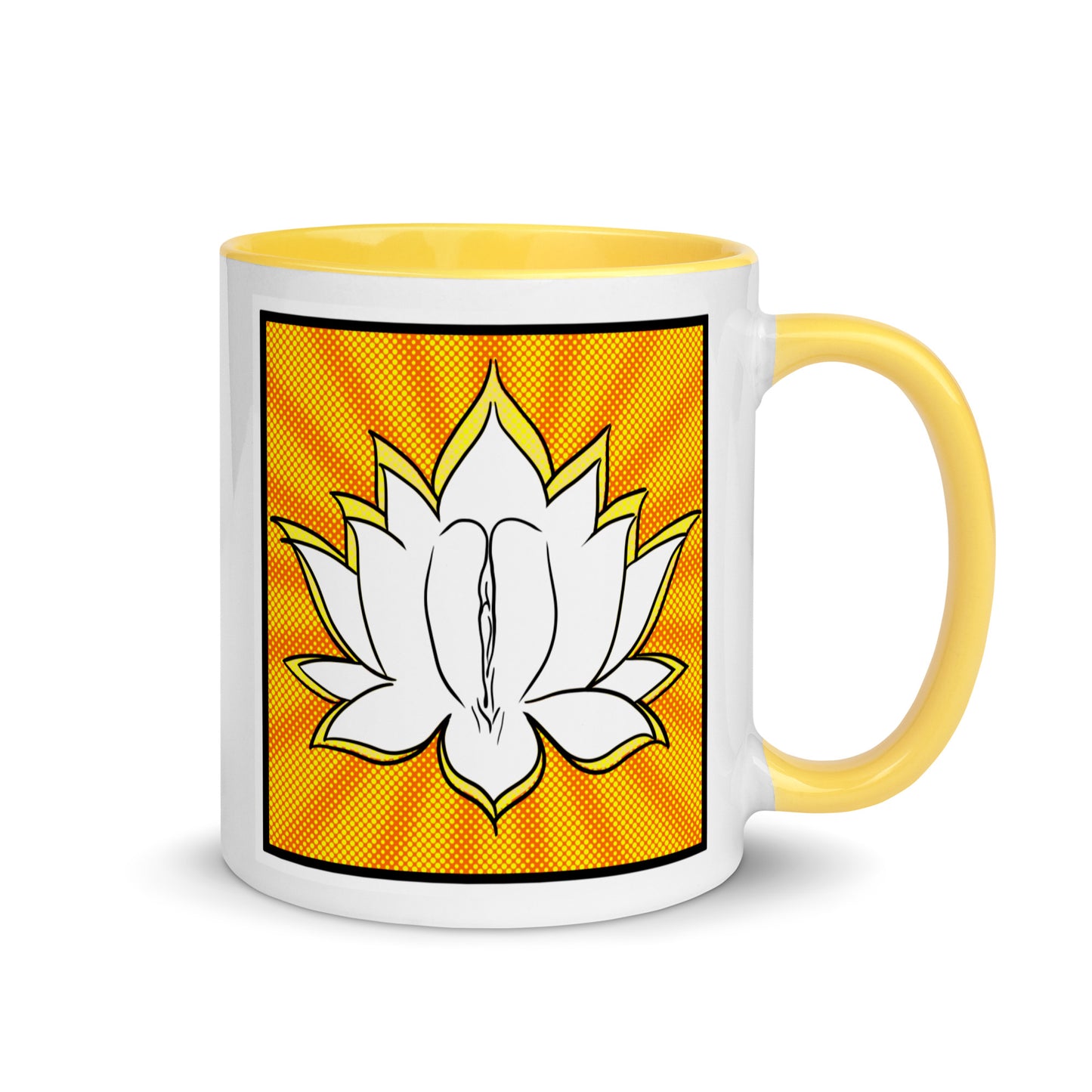 Tasse YoniPopArt #5 mit farbiger Innenseite