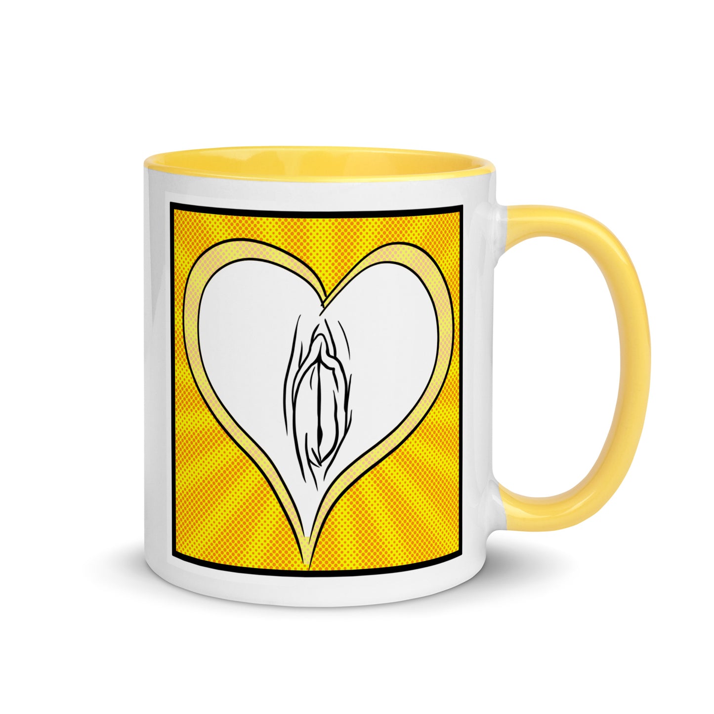 Tasse YoniPopArt #4 mit farbiger Innenseite
