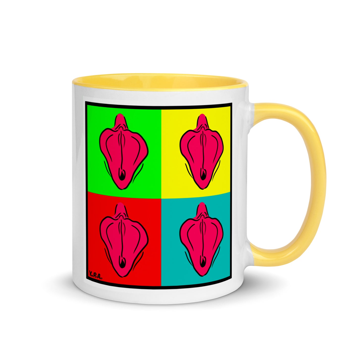 Tasse YoniPopArt "Collection #1" mit farbiger Innenseite