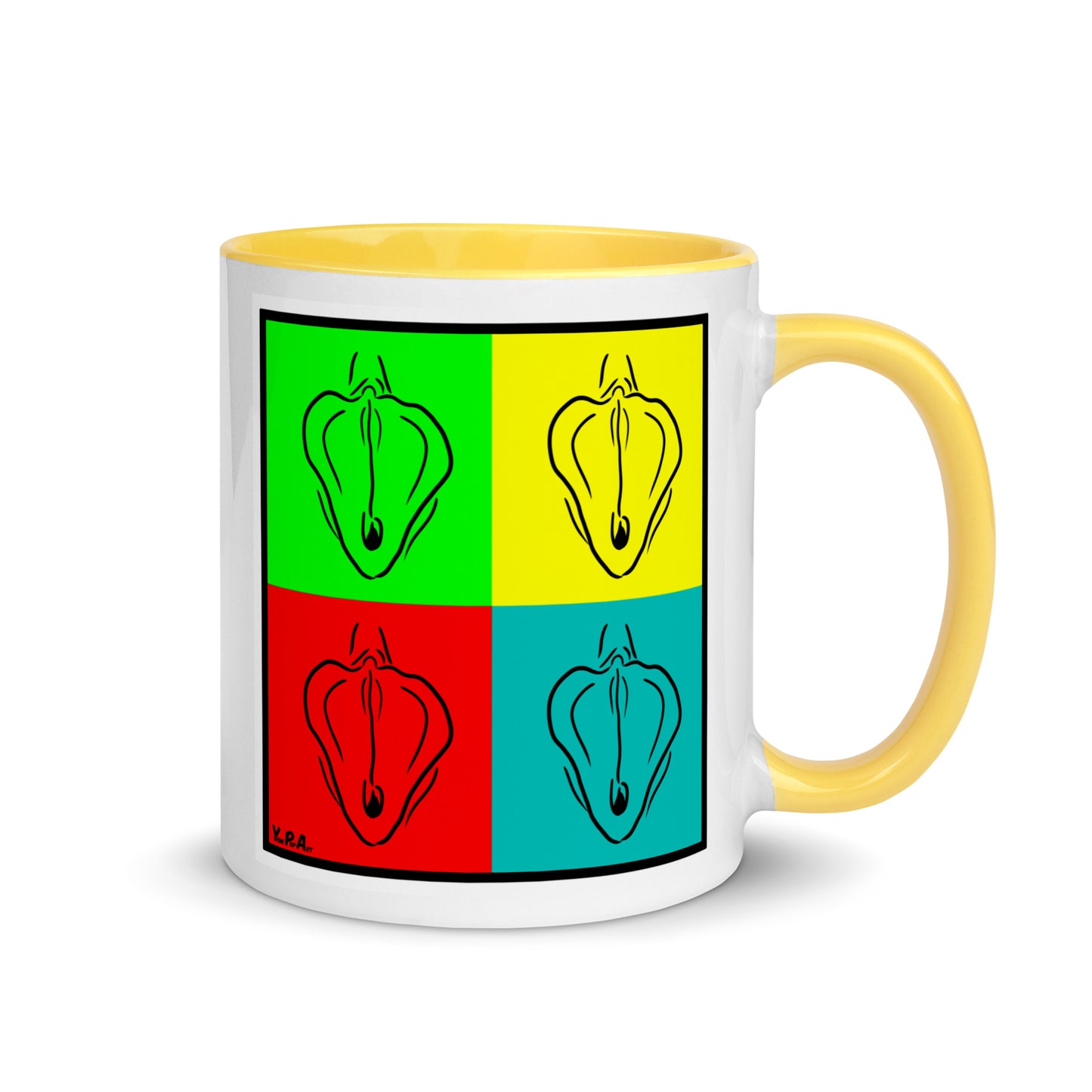 Tasse YoniPopArt "Collection #2" mit farbiger Innenseite