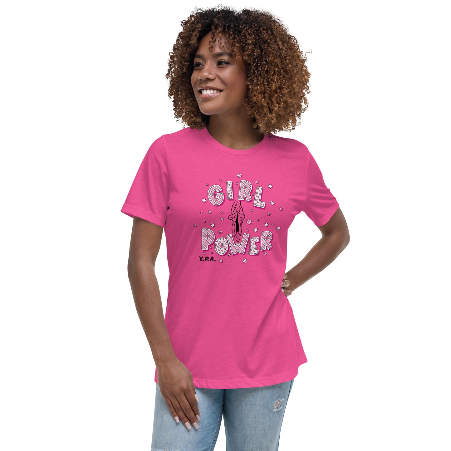 Lockeres Damen-T-Shirt "YoniPopArt GirlPower"