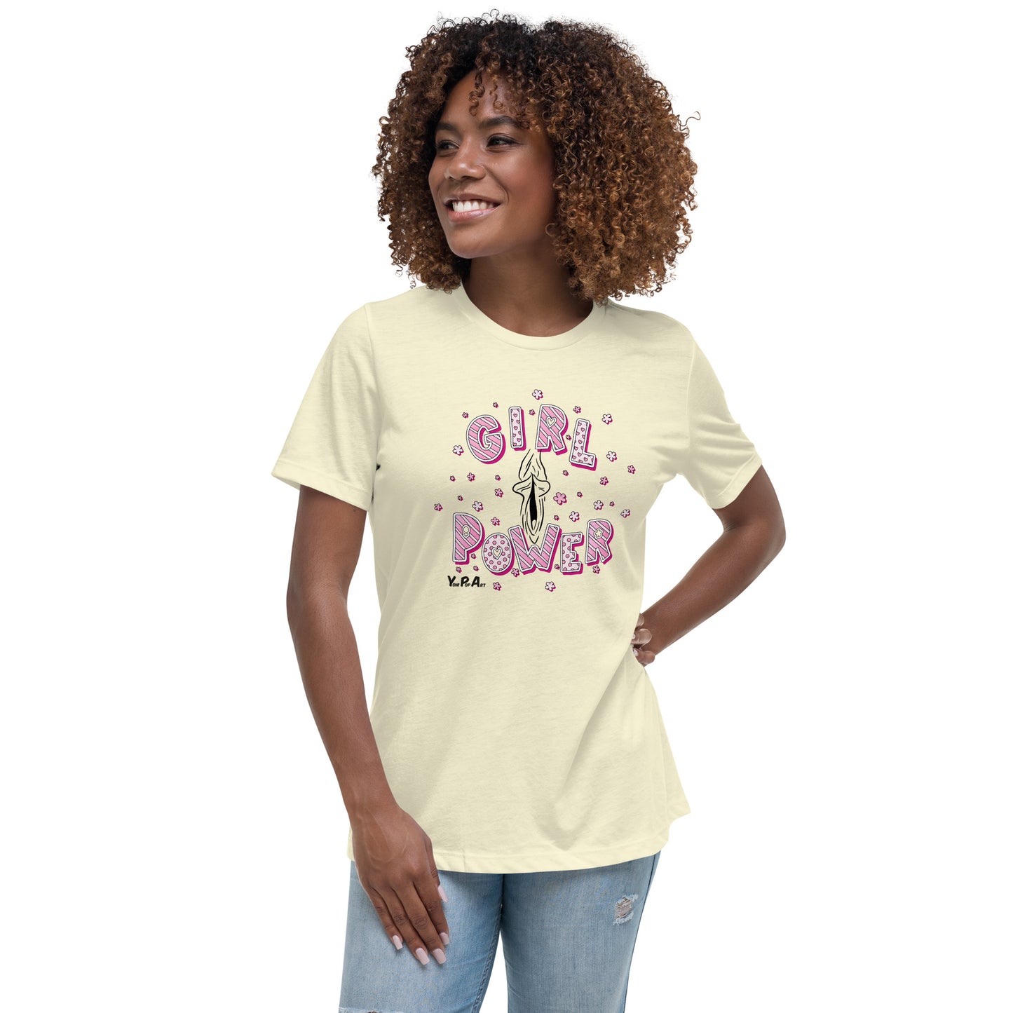 Lockeres Damen-T-Shirt "YoniPopArt GirlPower"