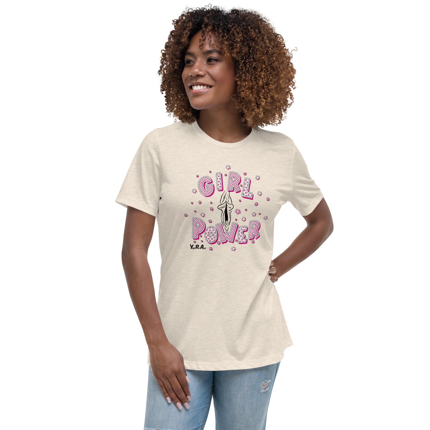 Lockeres Damen-T-Shirt "YoniPopArt GirlPower"