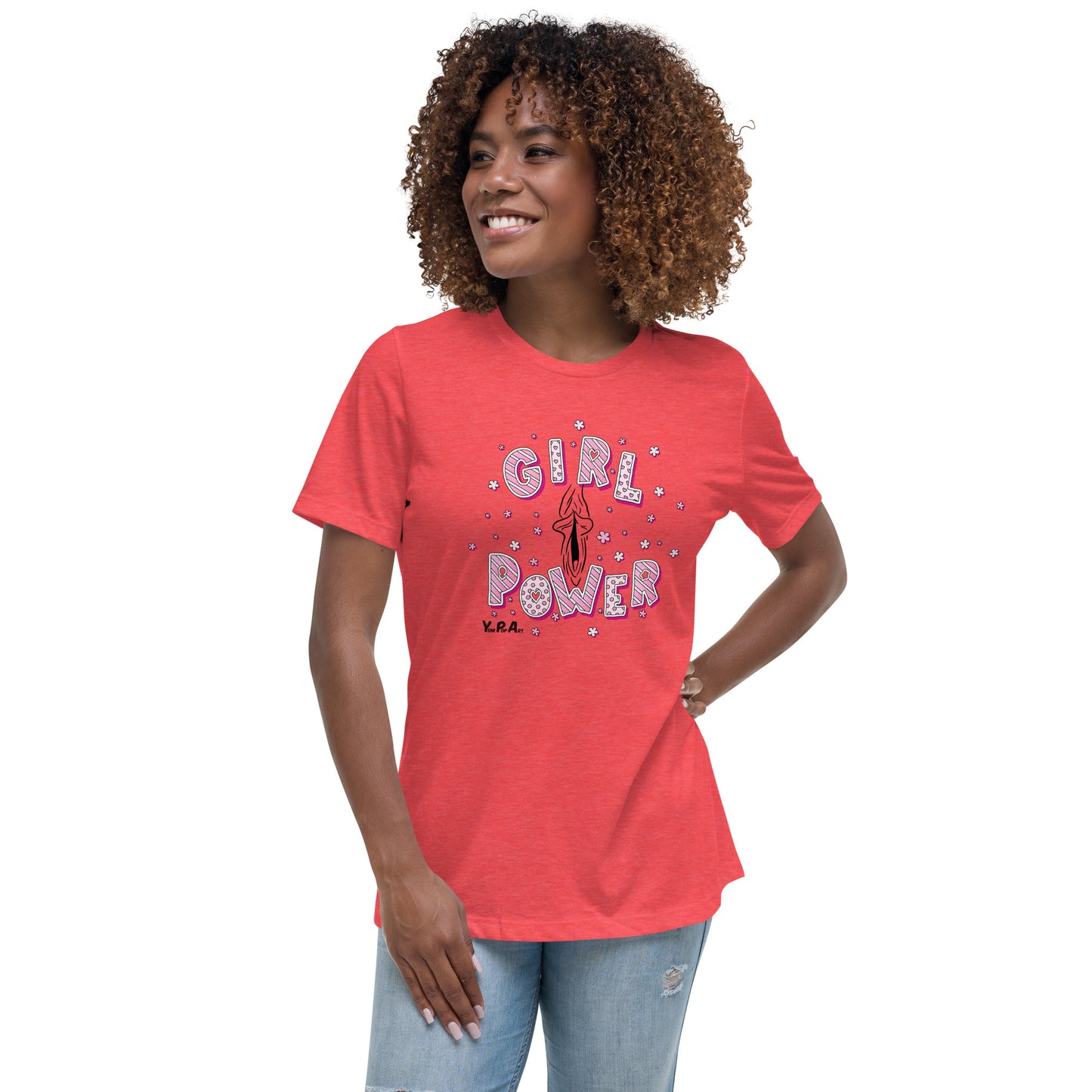 Lockeres Damen-T-Shirt "YoniPopArt GirlPower"
