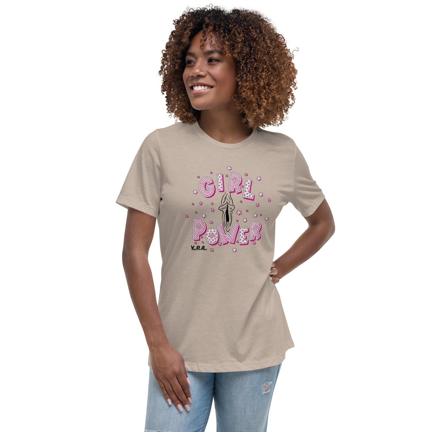 Lockeres Damen-T-Shirt "YoniPopArt GirlPower"