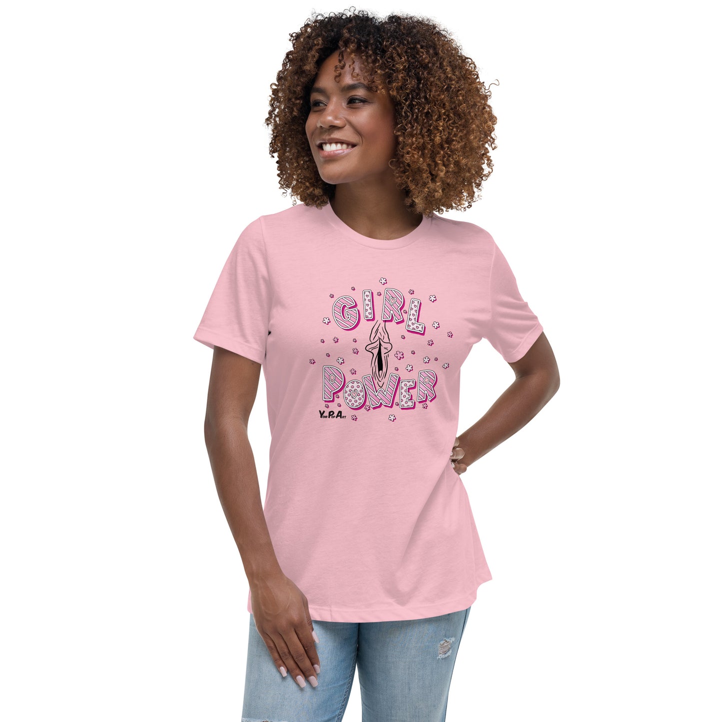 Lockeres Damen-T-Shirt "YoniPopArt GirlPower"